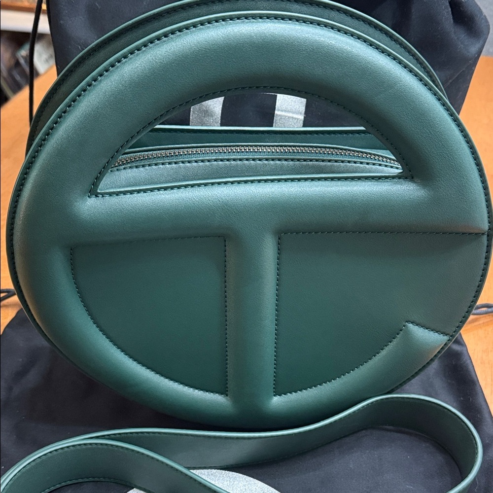 Telfar Dark Green Circle Crossbody Bag